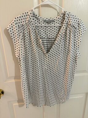 3 for $30 Daniel Rainn Polka Dot Blouse XXL Black White Mixed Pattern Flowy